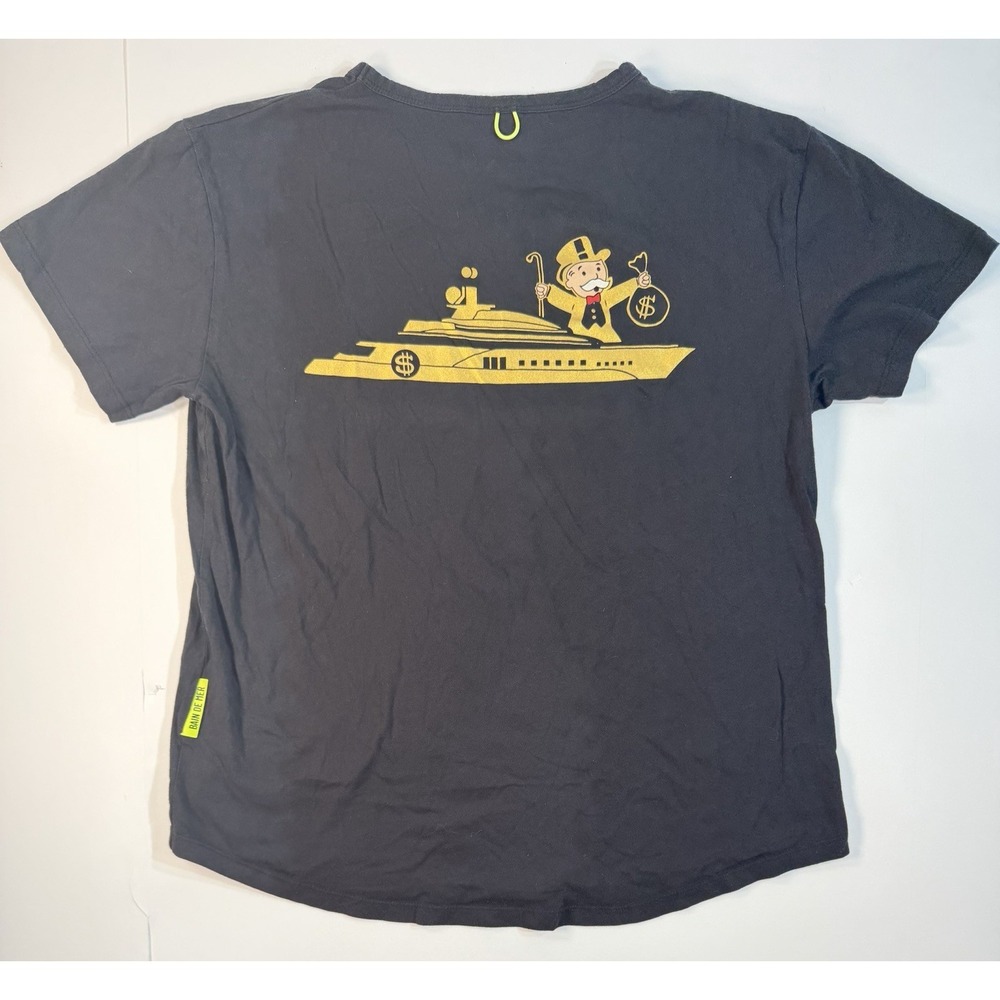 Bain De Mer St Tropez Womens L Graphic Tee Yacht Money Monopoly Shirt